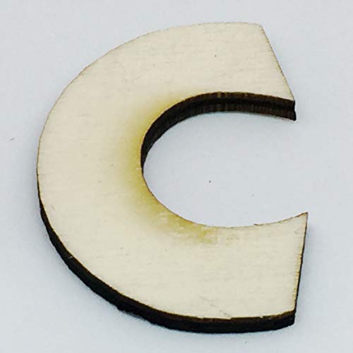 Sticker Design Shop Holz Buchstaben 4 oder 8 cm hoch Auswahl A-Z Deko Schrift Alphabet Wunschtext (4cm hoch, C) von Sticker Design Shop