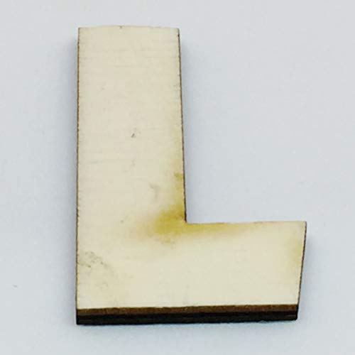 Sticker Design Shop Holz Buchstaben 4 oder 8 cm hoch Auswahl A-Z Deko Schrift Alphabet Wunschtext (4cm hoch, L) von Sticker Design Shop