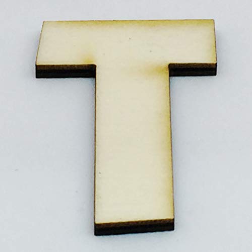 Sticker Design Shop Holz Buchstaben 4 oder 8 cm hoch Auswahl A-Z Deko Schrift Alphabet Wunschtext (8 cm hoch, T) von Sticker Design Shop
