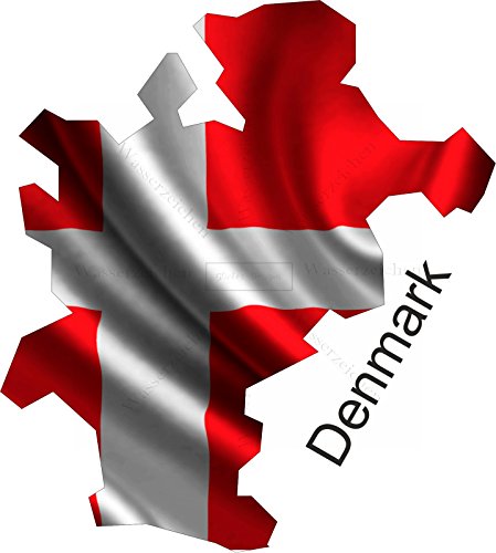 10cm! Aufkleber-Folie Wetterfest Made IN Germany Dänemark Denmark UV&Waschanlagenfest Auto-Sticker Decal Fahne Flagge Wappen Land FD26 Profi Qualität bunt farbig Digital-Schnitt! von Sticker-Designs