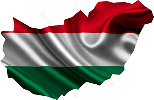 10cm! Aufkleber-Folie Wetterfest Made IN Germany Ungarn UV&Waschanlagenfest Auto-Sticker Decal Staat Fahne Flagge Wappen Land FD167 Profi Qualität bunt farbig Digital-Schnitt! von Sticker-Designs