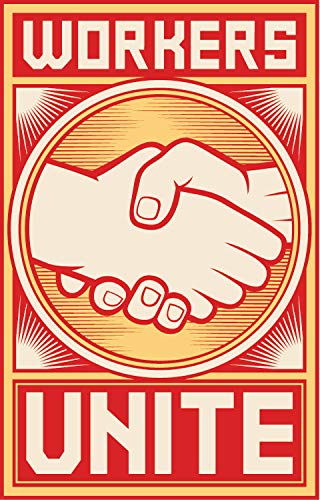 10cm! Klebe-Folie Wetterfest Made-IN-Germany Workers Unite Handshake USSR Soviet Union Political G84 UV&Waschanlagenfest Auto-Aufkleber Sticker Decal von Sticker-Designs