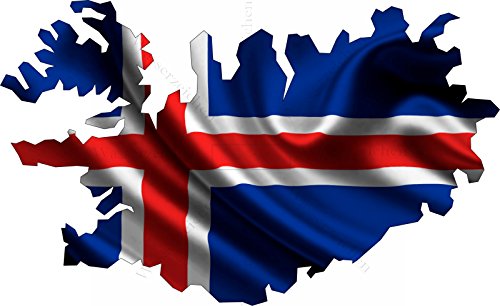 15cm! Aufkleber-Folie Wetterfest Made IN Germany Island UV&Waschanlagenfest Auto-Sticker Decal Staat Fahne Flagge Wappen Land FD65 Profi Qualität bunt farbig Digital-Schnitt! von Sticker-Designs