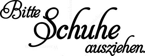 20cm! Aufkleber-Folie Wetterfest Made IN Germany Bitte Schuhe ausziehen Schreibschrift S969 UV&Waschanlagenfest-Auto-Vinyl-Sticker Decal Profi Qualität DigitalSchnitt von Lupsty