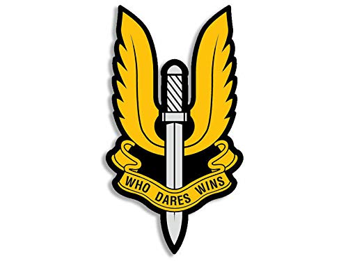 Sticker-Designs 10cm! Klebe-Folie Wetterfest Made-IN-Germany British Army Special Forces SAS WHO Dares WINS UV&Waschanlagenfest Auto-Aufkleber Profi-Qualität! F1137 von Sticker-Designs