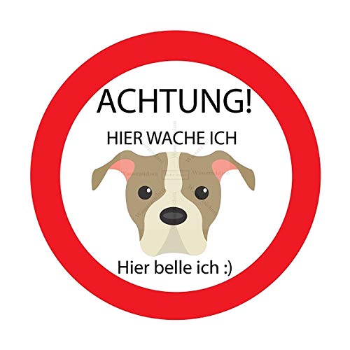 Sticker-Designs 15cm! Klebe-Folie Wetterfest Made-IN-Germany: Warnung Achtung Hier wache Belle ich Wachhund Hund S325 UV&Kratzfest Profi-Qualität! Sticker-Designs 15cm! Klebe-Folie Wetterfest Made-IN-Germany: Warnung Achtung Hier wache Belle ich Wachhund Hund S325 UV&Kratzfest Profi-Qualität! von Sticker-Designs