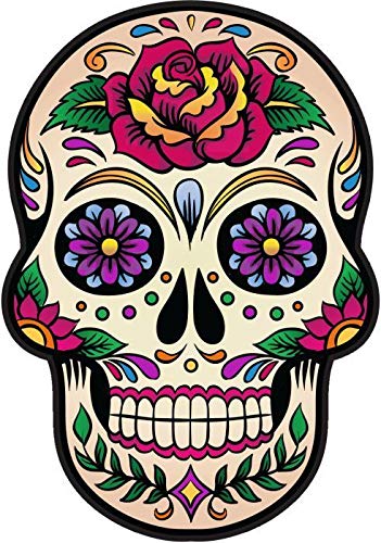 Sticker-Designs 15cm! Klebe-Folie Wetterfest Skull Totenkopf Mexican Spanish Day of Dead Día de Muertos Sexy T296 UV&Waschanlagenfest Auto-Aufkleber von Sticker-Designs