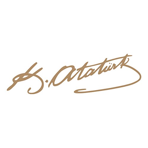 ATATÜRK IMZA Aufkleber Auto Sticker Autosticker Autoaufkleber Araba Yapiskan Mustafa Kemal Ata (Hellbraun) von Sticker Genie