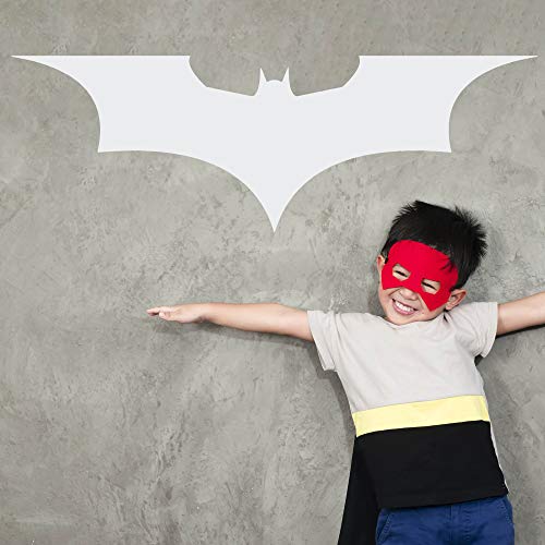 Batman Auto Sticker Aufkleber Dark Knight Gotham Arkham Logo Autoaufkleber (100cm B x 33,11cm H XL, Weiss) von Sticker Genie