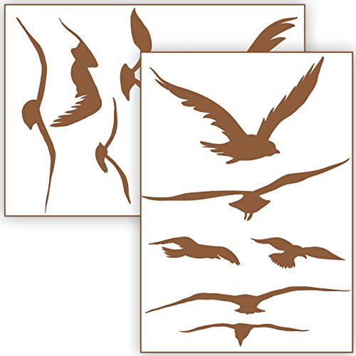 Vogelschutz und Fensterschutz - 12 Aufkleber - Schutz vor Vogelschlag - Sticker Vögel (Lehmbraun) von Sticker Genie