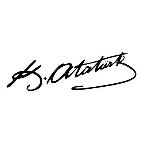 WANDKIND ATATÃœRK IMZA Aufkleber Auto Sticker Autosticker Autoaufkleber Araba Yapiskan Mustafa Kemal Ata (Schwarz) von Sticker Genie