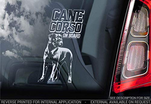 Cane Corso - Auto Sticker - Hund Schild Fenster, Bumper Aufkleber Geschenk - V009 von Sticker International