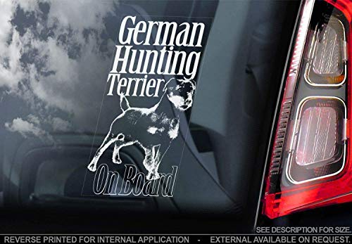 Deutsche Jagd Terrier - Auto Sticker - Hund Schild Fenster, Bumper Aufkleber Geschenk - V001 von Sticker International