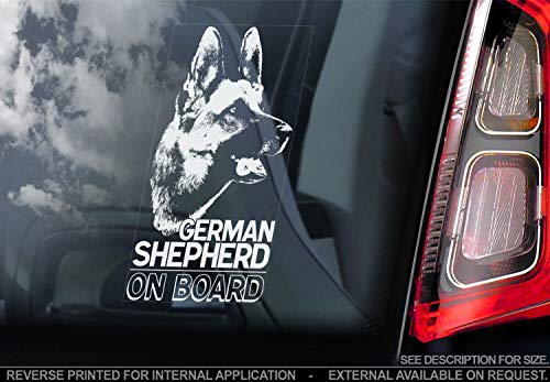 Deutscher Schäferhund - Auto Sticker - GSD Vogelhaus Hund Schild Fenster, Bumper Aufkleber Geschenk - V001 von Sticker International