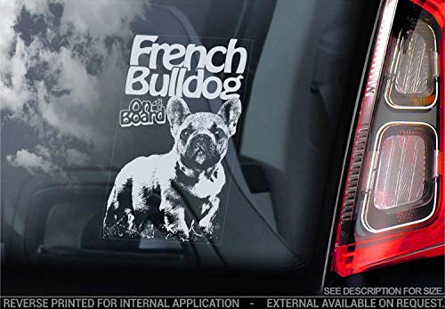 French Bulldog - Auto Sticker - Hund Schild Fenster, Bumper Aufkleber Geschenk - V004 von Sticker International