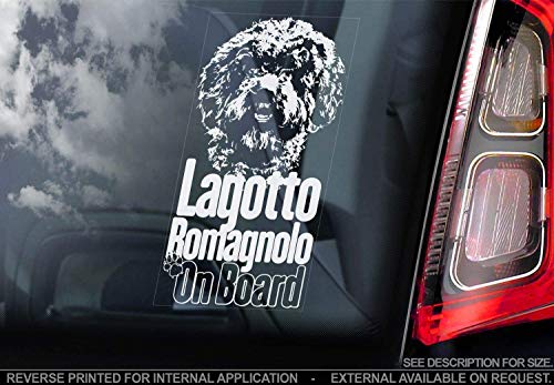 Lagotto Romagnolo - Auto Sticker - Hund Schild Fenster, Bumper Aufkleber Geschenk - V001 von Sticker International