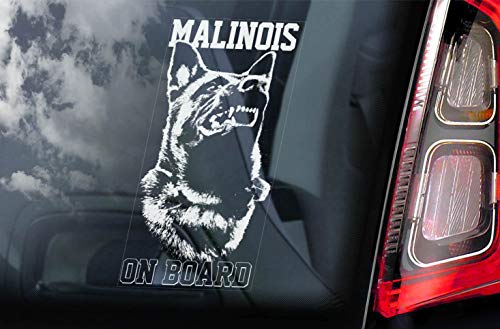 Belgische Malinois - Auto Sticker - Hund Zeichen Fenster, Stoßstangen Aufkleber Geschenk - V003 von Sticker International