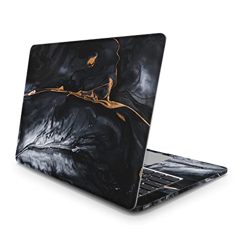 Sticker Master Black Gold Marbleized Vinyl-Aufkleber Skin Cover 13 14 15 Zoll Notebook-Aufkleber für MacBook Asus Acer Hp Lenovo Huawei Dell Vs Toshiba 14 inch (35x26 cm) von Sticker Master