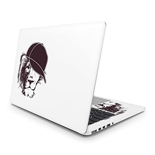 Sticker Master Black Lion with Hat Vinyl-Aufkleber Skin Cover 13 14 15 Zoll Notebook-Aufkleber für MacBook Asus Acer Hp Lenovo Huawei Dell Vs Toshiba Custom Size von Sticker Master