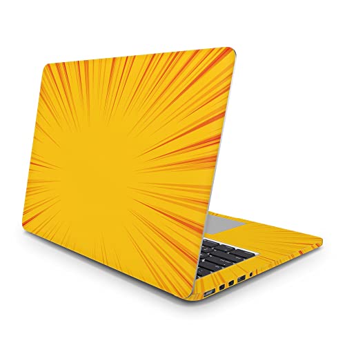 Sticker Master Yellow Zoom Lines Vinyl-Aufkleber Skin Cover 13 14 15 Zoll Notebook-Aufkleber für MacBook Asus Acer Hp Lenovo Huawei Dell Vs Toshiba 16 inch (25x19 cm) von Sticker Master