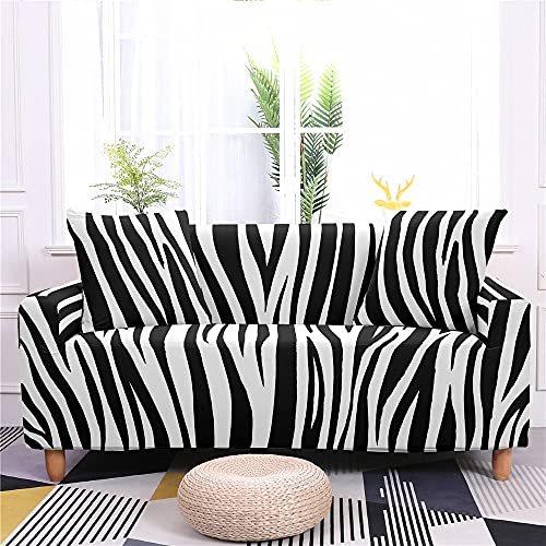 3D Tier Tarnung Leopard Zebra Tiger Giraffe Muster Sofabezug Stretch Polyester Rutschfeste Antifouling Schlafsaal Hotel Wohnzimmer Armlehne Sofa Schonbezüge (Farbe 9,3 Sitze 190-230 cm) von Sticker Superb.