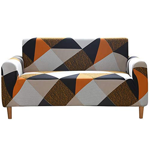 Geometrisch Dreieck Marokko Böhmen Elastischer Sofabezug Sofahusse, Stretch-Stoff Couch-Bezug, Couchbezug Sofa Abdeckung Hussen Sofa Couch Sessel (Mehrfarbig,1 Sitzer/ 90-140CM) von Sticker Superb.