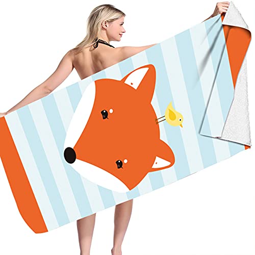 Großes Strandtuch Badetuch Schnelltrocknend Saugfähige Mikrofaser XL XXL Sporttuch Dünne Decke Cartoon-Tiere Einhorn Frosch Thema Handtuch Kinder Jugendliche Junge Mädchen (Multi 4,100x180cm) von Sticker Superb.