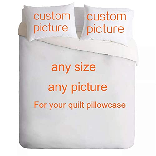 Personalisierte Foto Angepasste Duvet Cover Personalisiert Foto Mikrofaser Bettwäsche Superweiches Bettbezug Set, Enthalten Bettbezug und 2 Kissenbezug 50x75 cm (180 x 200 cm) von Sticker Superb.