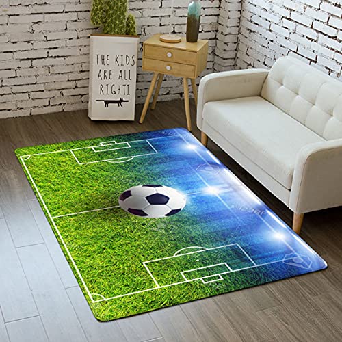 Teppich für Wohnzimmer Gamer Galaxy Sternenhimmel Fußball Strand Seestern Delphin Muster Bodenteppiche für Jungen Mädchen College Wohnheim Schlafzimmer Baby Kinderzimmer (Bunt 3,100x150 cm) von Sticker Superb.