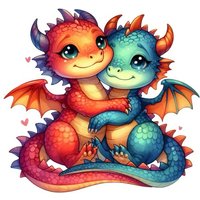 Niedlicher Baby-Drache Sticker - Fantasy-Wandtattoo & Autoaufkleber von StickerArtStudioONE