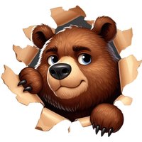 Niedlicher Bär Wandtattoo Autoaufkleber Tier Wandsticker Kinderzimmer Deko Babyzimmer Geschenk Dschungel Wald Dekoration von StickerArtStudioONE
