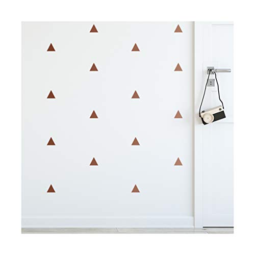 StickerDeen | Dreieck Arizona-Stil Polygon-Form Dekoration Abnehmbare Fenster, Möbel, Kinderzimmer Wandkunst Vinyl Aufkleber Geschenk | (Packung 80) (Kupfer Metallic) von StickerDeen