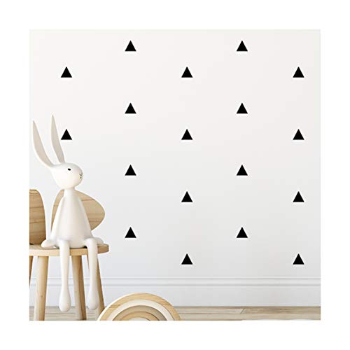 StickerDeen | Triangel Arizona-Stil Polygon-Form Dekoration Abnehmbare Fenster Möbel Kinderzimmer Wandkunst Vinyl Aufkleber Geschenk | (80 Stück) (schwarz) von StickerDeen