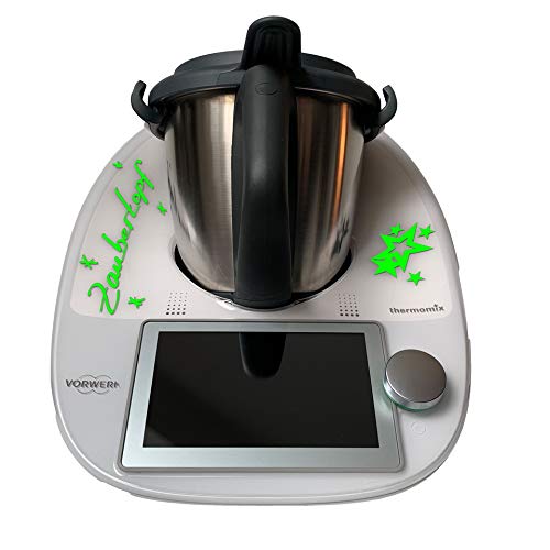 Aufkleber Dekor Zaubertopf Sterne passend Thermomix TM5 I TM6 Zubehör (Grün) von StickerJunkies