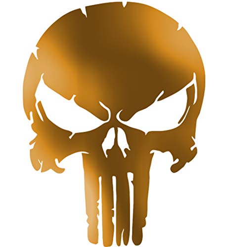Punisher Wandtattoo Wandaufkleber Schädel Totenkopf Wandsticker Skull (XS 10cm(H) x 7,5cm(B), Kupfer) von StickerMarket