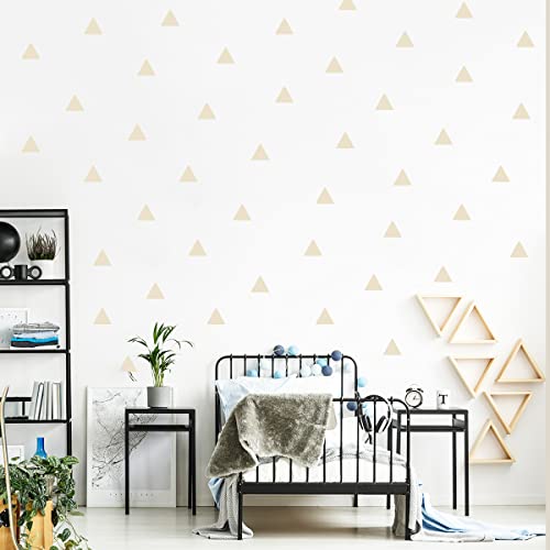 Wandtattoo Dreieck Pyramide Babyzimmer Kinderzimmer Wandaufkleber Triangel (60er Set, Beige) von StickerMarket