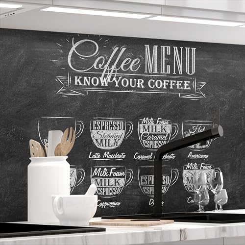 StickerProfis Küchenrückwand selbstklebend Matt-Optik - Bistro MENU - 1.8mm, Versteift, alle Untergründe, Hart PET Material, Premium 60 x 400cm von StickerProfis