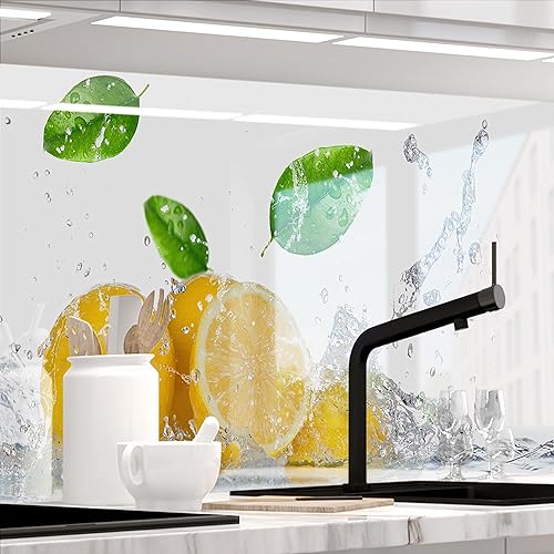StickerProfis Küchenrückwand selbstklebend Glasoptik - Fruit Splash - 1.8mm, Versteift, alle Untergründe, Hart PET Material, Premium 60 x 340cm von StickerProfis