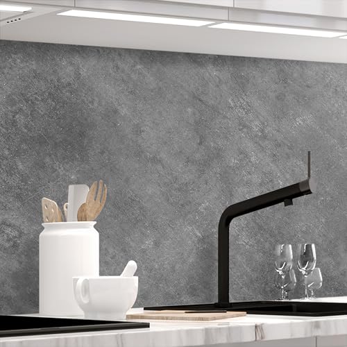 StickerProfis Küchenrückwand selbstklebend Matt-Optik - 20GREY - 0.5mm, versteifte PET Folie, PRO 60 x 340cm von StickerProfis