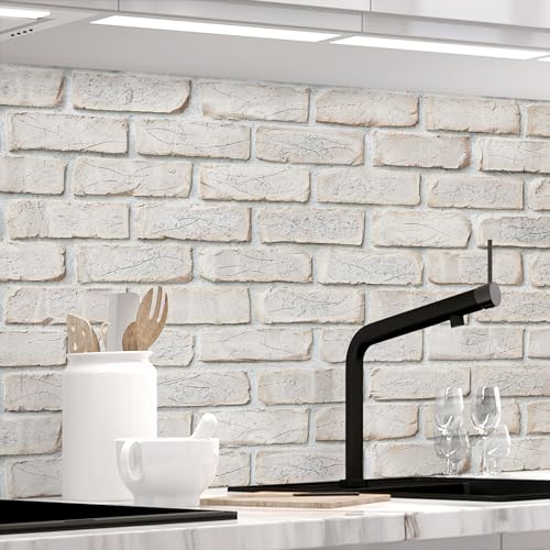 StickerProfis Küchenrückwand selbstklebend Matt-Optik - GEKALKTE WAND - 0.5mm, versteifte PET Folie, PRO 60 x 400cm von StickerProfis