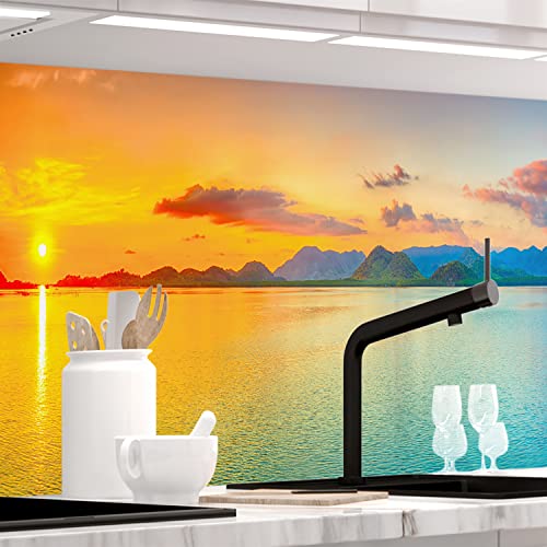 StickerProfis Küchenrückwand selbstklebend Matt-Optik - SUNDOWNER - 0.5mm, versteifte PET Folie, PRO 60 x 500cm von StickerProfis