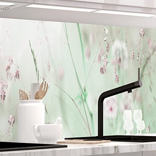 StickerProfis Küchenrückwand selbstklebend Matt-Optik - WILDBLUMENWIESE - 0.5mm, versteifte PET Folie, PRO 60 x 340cm von StickerProfis