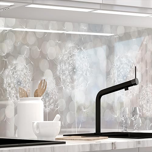 StickerProfis Küchenrückwand selbstklebend Glasoptik - SOMMERWIND - 1.8mm, Versteift, alle Untergründe, Hart PET Material, Premium 60 x 340cm von StickerProfis