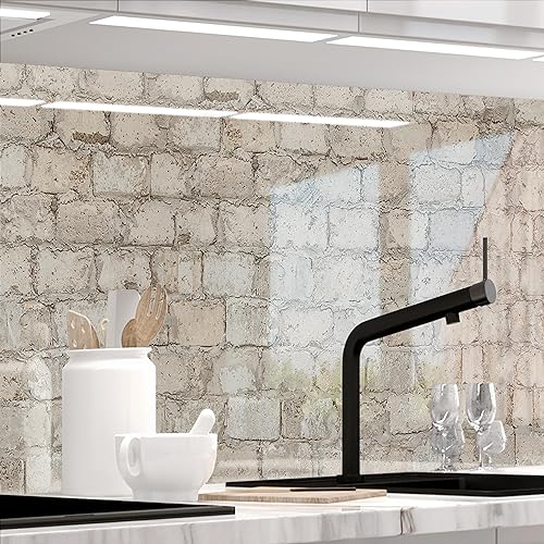 Stickerprofis Küchenrückwand Matt selbstklebend - ALTE MAUER - 1,8mm, Hartkunststoff, alle Untergründe, Spritzschutz, PREMIUM 60 x 400cm von StickerProfis