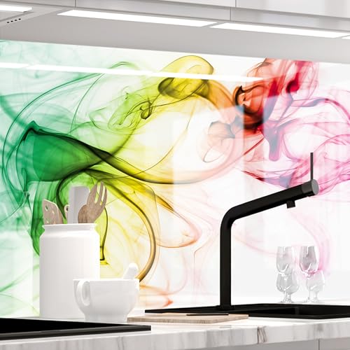 Stickerprofis Küchenrückwand hochglänzend selbstklebend - BUNTER RAUCH - 1,8mm, Hartkunststoff, alle Untergründe, Spritzschutz, PREMIUM 60 x 280cm Stickerprofis Küchenrückwand hochglänzend selbstklebend - BUNTER RAUCH - 1,8mm, Hartkunststoff, alle Untergründe, Spritzschutz, PREMIUM 60 x 280cm von StickerProfis