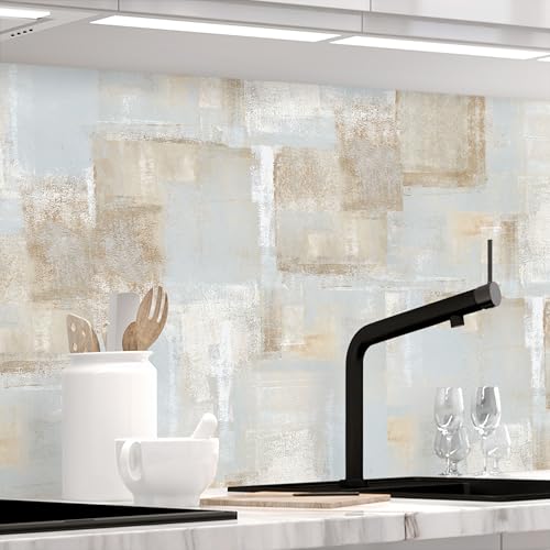 Stickerprofis Küchenrückwand matt selbstklebend - PAINTERLY - 1,8mm, Hartkunststoff, alle Untergründe, Spritzschutz, PREMIUM 60 x 340cm von StickerProfis