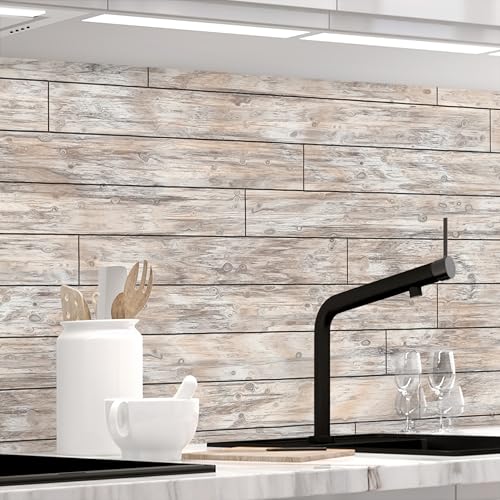Stickerprofis Küchenrückwand matt selbstklebend - PLANKEN - 1,8mm, Hartkunststoff, alle Untergründe, Spritzschutz, PREMIUM 60 x 280cm von StickerProfis