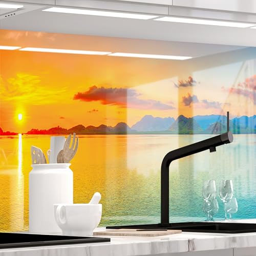 Stickerprofis Küchenrückwand hochglänzend selbstklebend - SUNDOWNER - 1,8mm, Hartkunststoff, alle Untergründe, Spritzschutz, PREMIUM 60 x 340cm Stickerprofis Küchenrückwand hochglänzend selbstklebend - SUNDOWNER - 1,8mm, Hartkunststoff, alle Untergründe, Spritzschutz, PREMIUM 60 x 340cm von StickerProfis