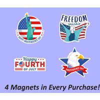 4. Juli Dekor | Kühlschrankmagnet, Independence Day Magnet, Magnet Set, Happy July 4Th, Automagnet, Pack, Wasserfester von Stickerbash