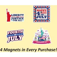 4. Juli | Küchenmagnet, American Flag Magnet, Magnet Pack, Home Of The Brave, Büromagnet, Magnetbündel, Lichtbeständiger von Stickerbash